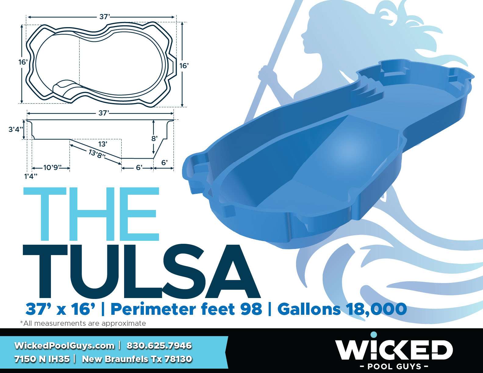 Large Fiberglass Pools 4 The Tulsa
